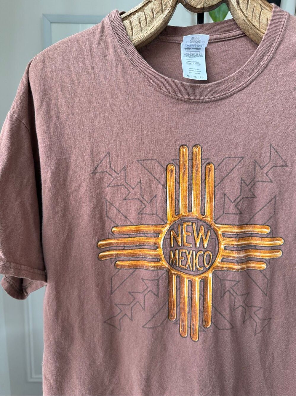 New Mexico Short Sleeve Tshirt Tee Brown Gold XL